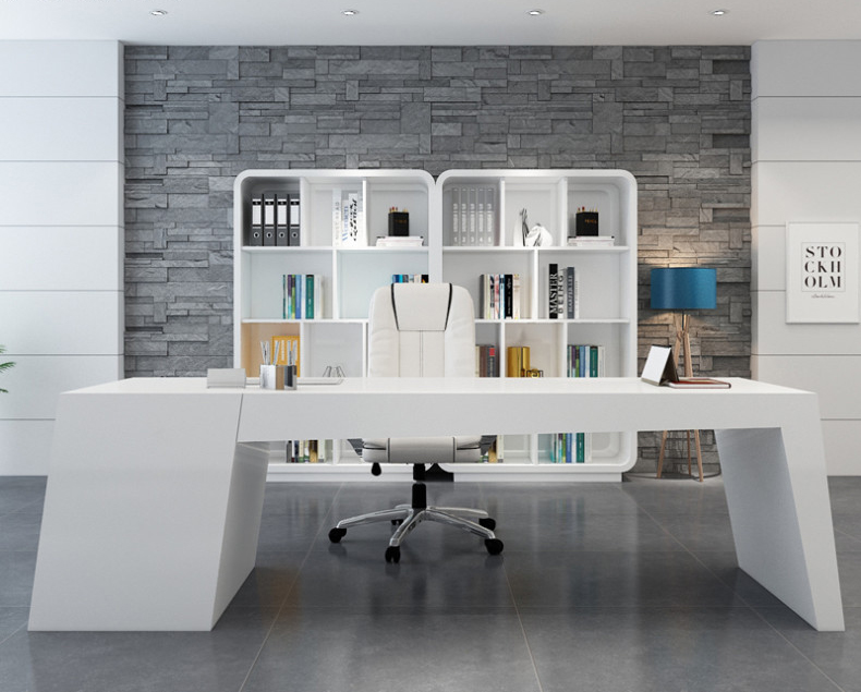 白色老板辦公桌