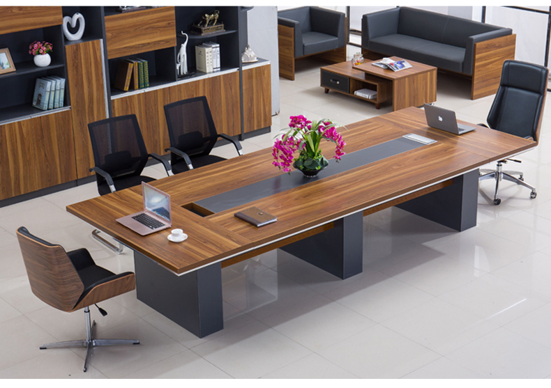 十人會議桌,3.2米長會議桌,板式會議桌定做